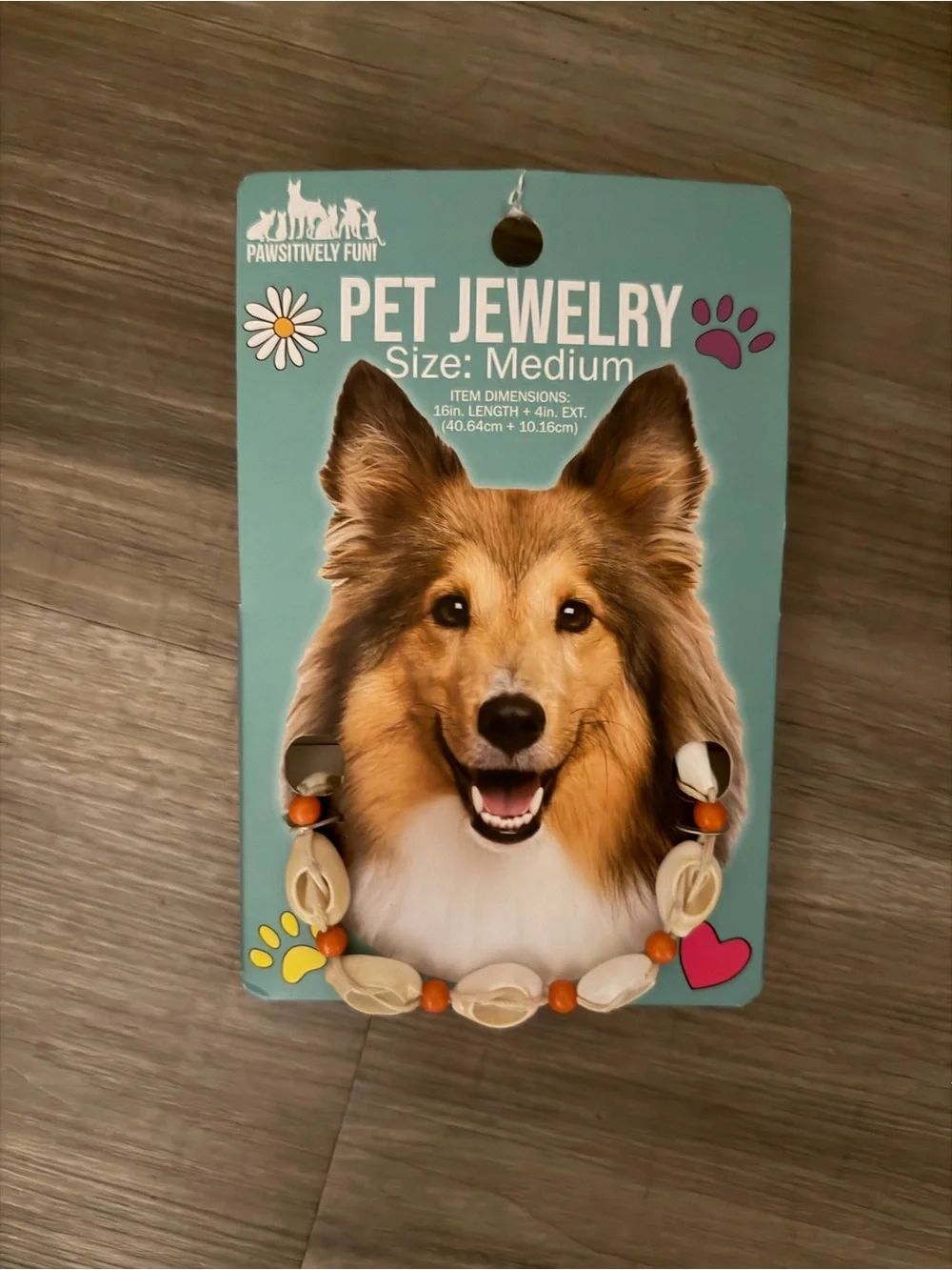 Medium Pet Jewelry Necklace - Cream & Coral